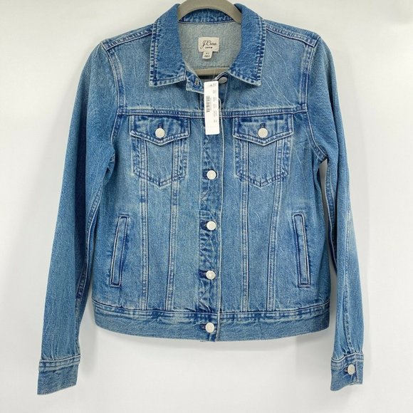 NEW J. Crew Classic Button Front Denim Jacket